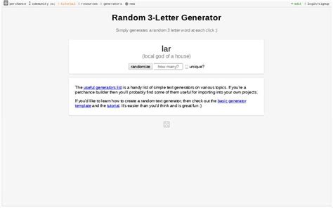 random 3 letter word generator.